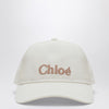 Chloé White baseball cap with logo embroidery