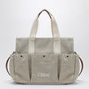 Chloé Beige changing bag with logo embroidery