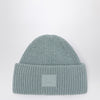 Acne Studios Dusty blue large face logo beanie - Yak