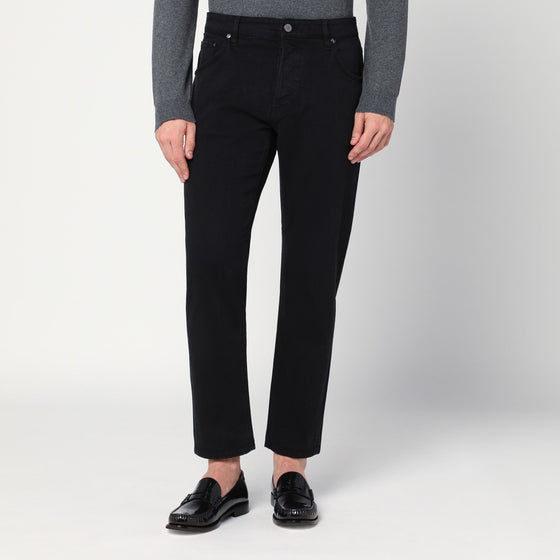 PT Torino Denim Black cotton trousers