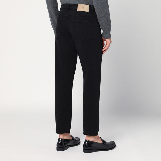 PT Torino Denim Black cotton trousers