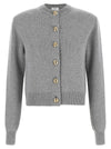 Balmain Sculpture Button Crew Neck Cardigan