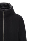 Herno Lamé Thread And Wool Coat