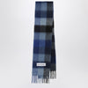 Acne Studios Dark navy/black/blue mohair checked scarf