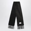 Acne Studios Black wool scarf with logo