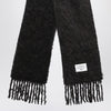 Acne Studios Black wool scarf with logo