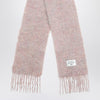 Acne Studios Pink wool scarf with logo