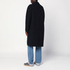 Harris Wharf London Navy blue single-breasted wool coat