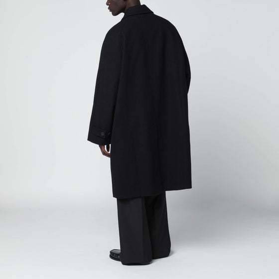 STUDIO NICHOLSON Dark navy blue coat in wool blend