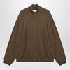 The Frankie Shop Baxe knit sports jacket in wool blend brown
