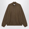 The Frankie Shop Baxe knit sports jacket in wool blend brown