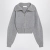 Sportmax Grey zip-up cardigan in wool and cashmere