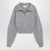 Sportmax Grey zip-up cardigan in wool and cashmere