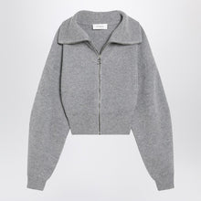  Sportmax Grey zip-up cardigan in wool and cashmere