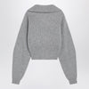 Sportmax Grey zip-up cardigan in wool and cashmere