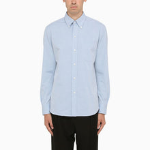  Salvatore Piccolo Blue cotton poplin button-down shirt