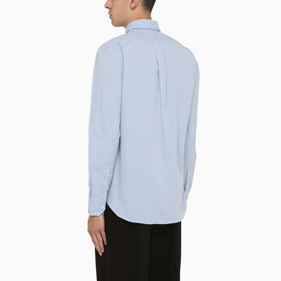Salvatore Piccolo Blue cotton poplin button-down shirt