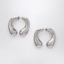  Panconesi P Helix silver earrings