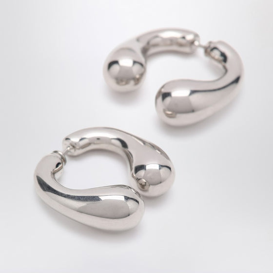 Panconesi P Helix silver earrings