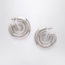  Panconesi Small silver Serpent Hoops earrings