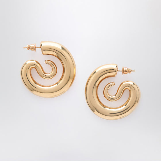 Panconesi Small gold Serpent Hoops earrings