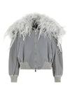 The Attico Feather Insert Bomber Jacket