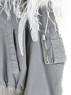 The Attico Feather Insert Bomber Jacket