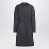 Max Mara Blue wool coat with denim effect