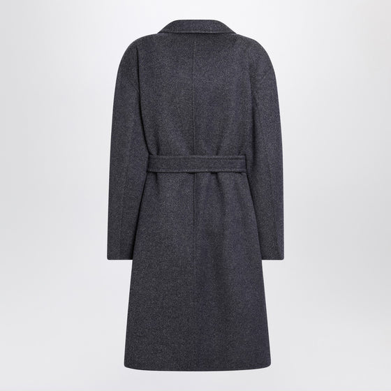 Max Mara Blue wool coat with denim effect