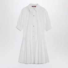  Max Mara Studio Short white cotton shirt dress