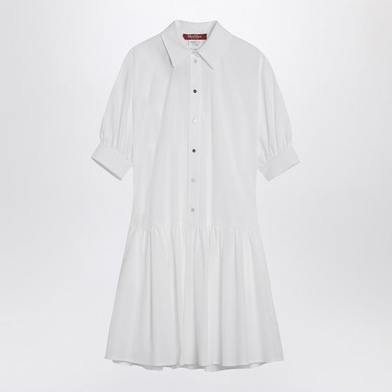 Max Mara Studio Short white cotton shirt dress