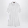 Max Mara Studio Short white cotton shirt dress