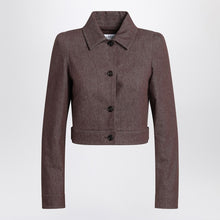  Max Mara Cropped brown denim-effect jacket