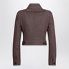Max Mara Cropped brown denim-effect jacket