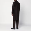Harris Wharf London Brown single-breasted wool coat