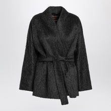  Max Mara Studio Anthracite cardigan jacket in wool and alpaca
