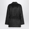 Max Mara Studio Anthracite cardigan jacket in wool and alpaca