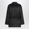 Max Mara Studio Anthracite cardigan jacket in wool and alpaca