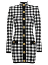 Balmain Vichy Knit Dress
