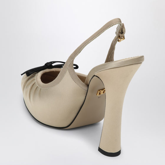 Dolce & Gabbana Dolce&Gabbana Cream satin high slingback