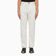  Balmain Regular white cotton trousers