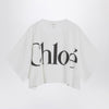 Chloé White boxy T-shirt with logo print