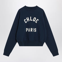  Chloé Navy blue sweatshirt with logo