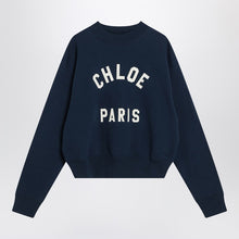  Chloé Navy blue sweatshirt with logo