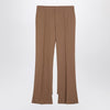Chloé Beige asymmetrical wool trousers