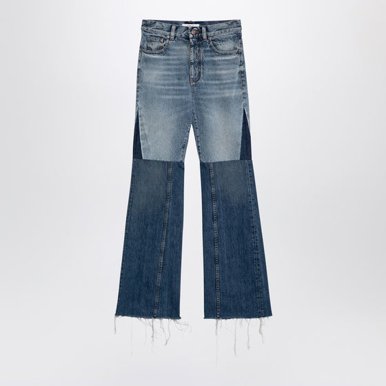 Chloé Three-coloured patchwork denim jeans