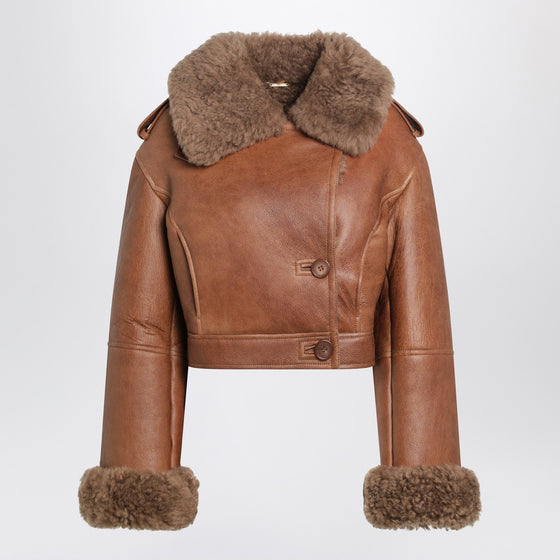 Chloé Boxy jacket in sheepskin and shearling