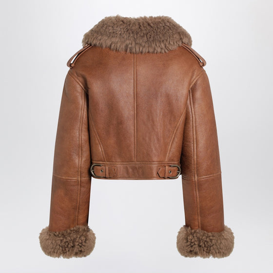 Chloé Boxy jacket in sheepskin and shearling
