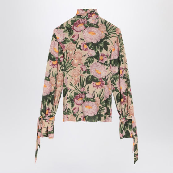 Chloé Turtleneck jersey wool sweater with floral print