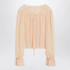Chloé Blouse with tie in pink silk georgette